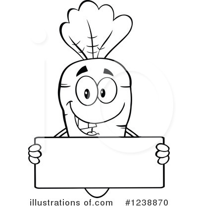 Royalty-Free (RF) Carrot Clipart Illustration by Hit Toon - Stock Sample #1238870