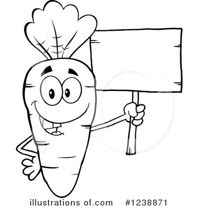 Royalty-Free (RF) Carrot Clipart Illustration by Hit Toon - Stock Sample #1238871