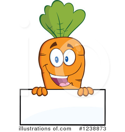 Royalty-Free (RF) Carrot Clipart Illustration by Hit Toon - Stock Sample #1238873