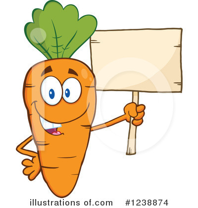 Royalty-Free (RF) Carrot Clipart Illustration by Hit Toon - Stock Sample #1238874