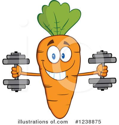 Royalty-Free (RF) Carrot Clipart Illustration by Hit Toon - Stock Sample #1238875
