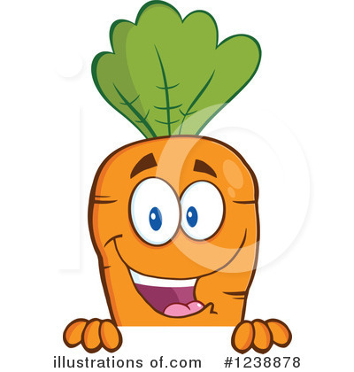 Royalty-Free (RF) Carrot Clipart Illustration by Hit Toon - Stock Sample #1238878