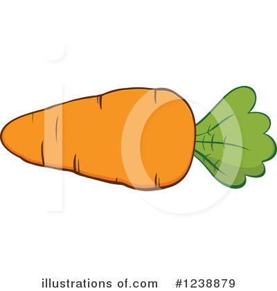 Royalty-Free (RF) Carrot Clipart Illustration by Hit Toon - Stock Sample #1238879