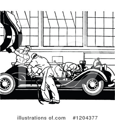 Royalty-Free (RF) Cars Clipart Illustration by Prawny Vintage - Stock Sample #1204377