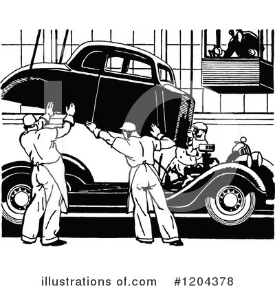 Royalty-Free (RF) Cars Clipart Illustration by Prawny Vintage - Stock Sample #1204378
