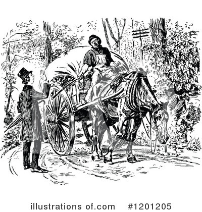 Royalty-Free (RF) Cart Clipart Illustration by Prawny Vintage - Stock Sample #1201205