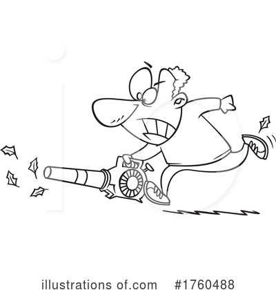 Leaf Blower Clipart #1760488 by toonaday