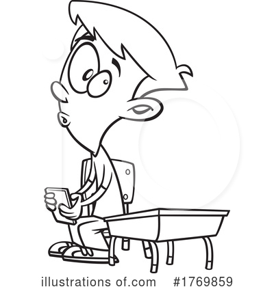 Texting Clipart #1769859 by toonaday