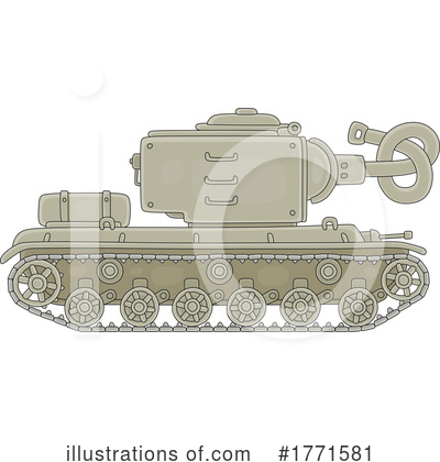 Military Tank Clipart #1771581 by Alex Bannykh