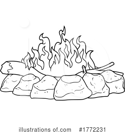 Campfire Clipart #1772231 by Hit Toon