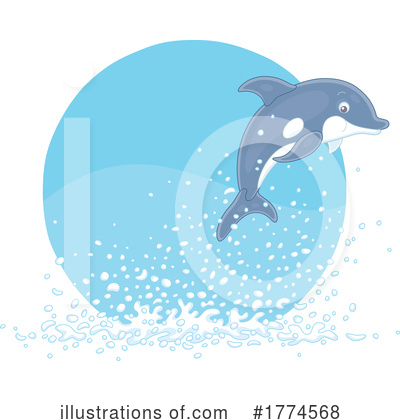 Dolphins Clipart #1774568 by Alex Bannykh