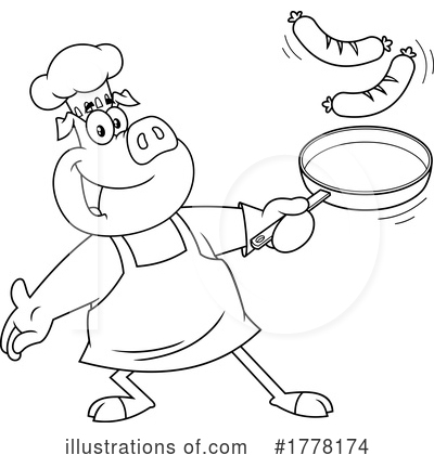 Chef Pig Clipart #1778174 by Hit Toon