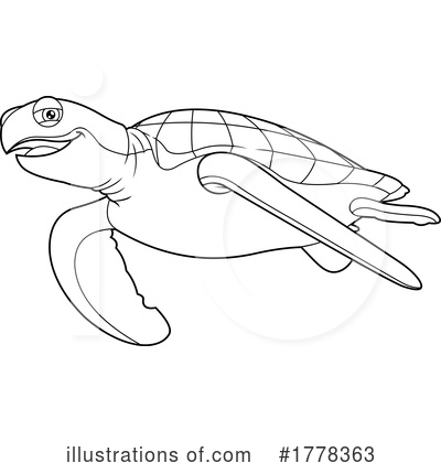 Sea Turtle Clipart #1778363 by Hit Toon