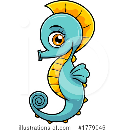 Seahorse Clipart #1779046 by Hit Toon