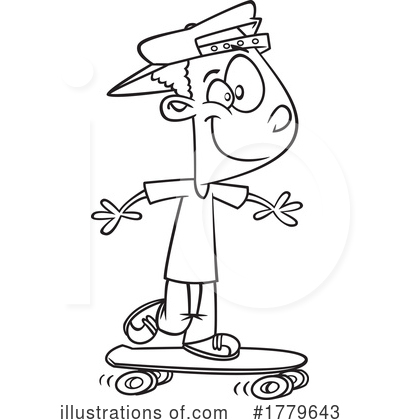 Skateboarding Clipart #1779643 by toonaday