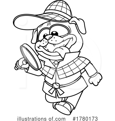 Investigating Clipart #1780173 by Hit Toon