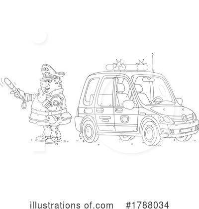Police Officer Clipart #1788034 by Alex Bannykh