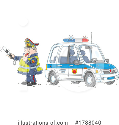 Police Car Clipart #1788040 by Alex Bannykh