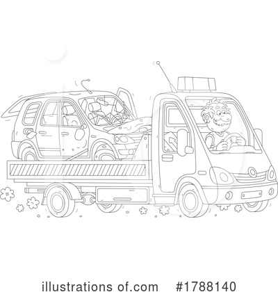 Towing Clipart #1788140 by Alex Bannykh