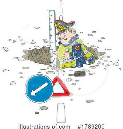 Police Officer Clipart #1789200 by Alex Bannykh