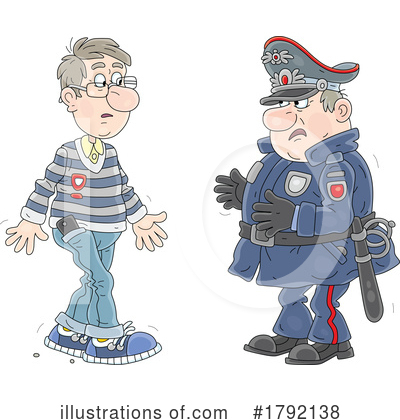 Police Officer Clipart #1792138 by Alex Bannykh