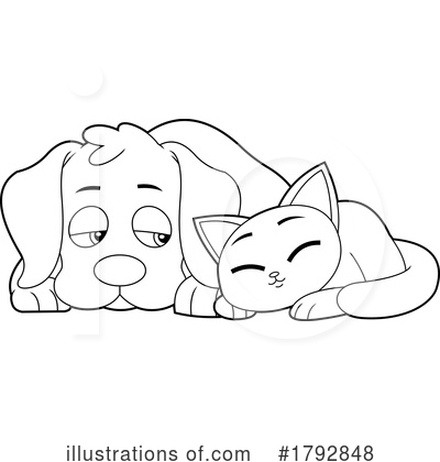 Cat And Dog Clipart #1792848 by Hit Toon