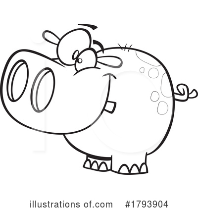 Hippos Clipart #1793904 by toonaday