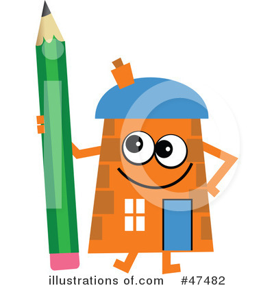 Royalty-Free (RF) Cartoon House Clipart Illustration by Prawny - Stock Sample #47482