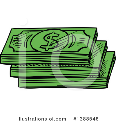 Royalty-Free (RF) Cash Clipart Illustration by Vector Tradition SM - Stock Sample #1388546