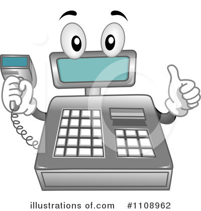 Royalty-Free (RF) Cash Register Clipart Illustration by BNP Design Studio - Stock Sample #1108962