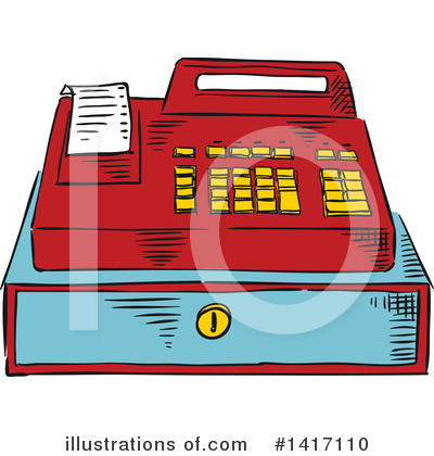 Cash Register Clipart #1417110 by Vector Tradition SM