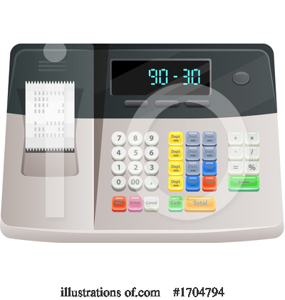 Cash Register Clipart #1704794 by Vector Tradition SM