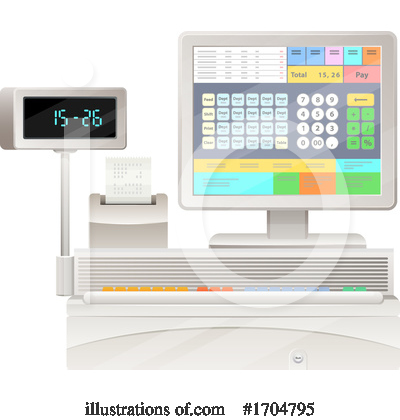 Cash Register Clipart #1704795 by Vector Tradition SM