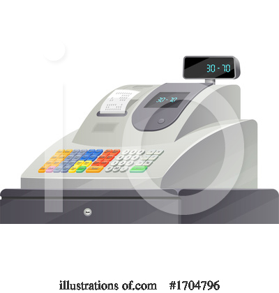 Cash Register Clipart #1704796 by Vector Tradition SM