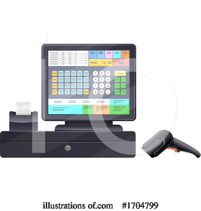 Cash Register Clipart #1704799 by Vector Tradition SM