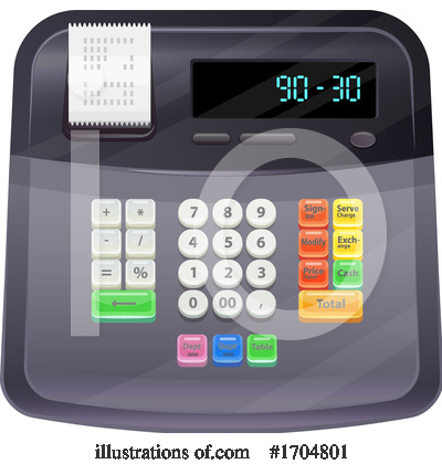 Cash Register Clipart #1704801 by Vector Tradition SM