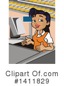 Cashier Clipart #1411829 by David Rey