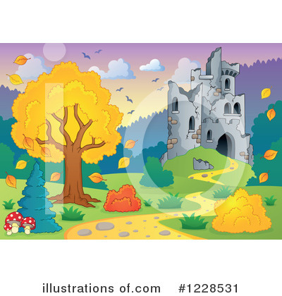 Royalty-Free (RF) Castle Clipart Illustration by visekart - Stock Sample #1228531