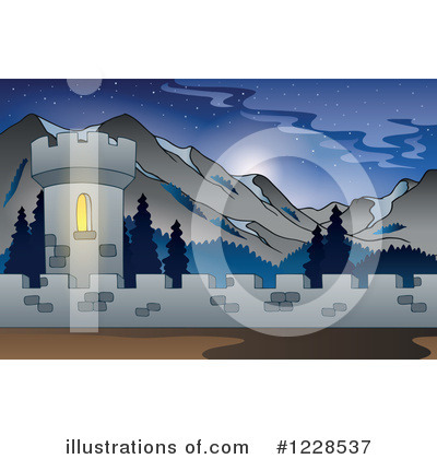Royalty-Free (RF) Castle Clipart Illustration by visekart - Stock Sample #1228537
