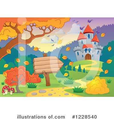 Royalty-Free (RF) Castle Clipart Illustration by visekart - Stock Sample #1228540