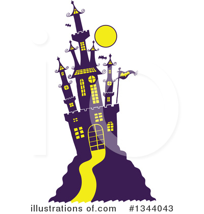 Haunted Castle Clipart #1344043 by Zooco