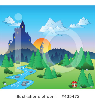 Royalty-Free (RF) Castle Clipart Illustration by visekart - Stock Sample #435472