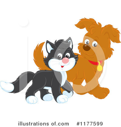 Dog And Cat Clipart #1177599 by Alex Bannykh