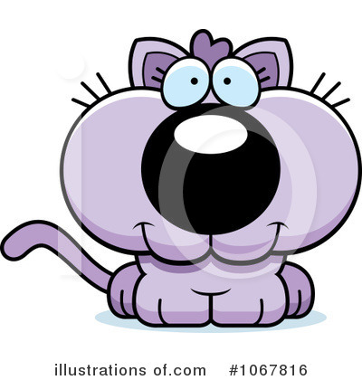 Purple Cat Clipart #1067816 by Cory Thoman