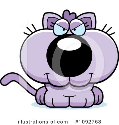 Purple Cat Clipart #1092763 by Cory Thoman