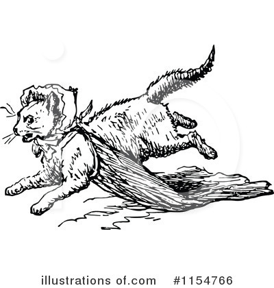 Royalty-Free (RF) Cat Clipart Illustration by Prawny Vintage - Stock Sample #1154766