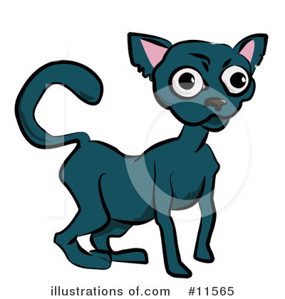 Black Cat Clipart #11565 by AtStockIllustration