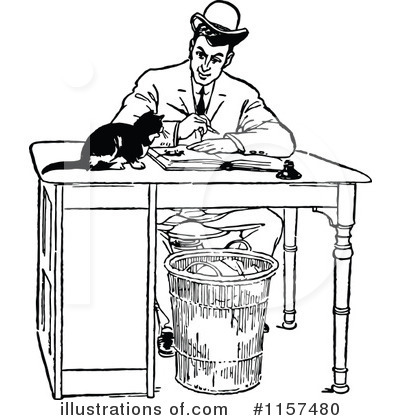 Royalty-Free (RF) Cat Clipart Illustration by Prawny Vintage - Stock Sample #1157480