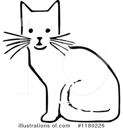 Royalty-Free (RF) Cat Clipart Illustration by Prawny Vintage - Stock Sample #1180226