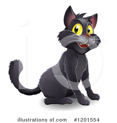 Black Cat Clipart #1201554 by AtStockIllustration